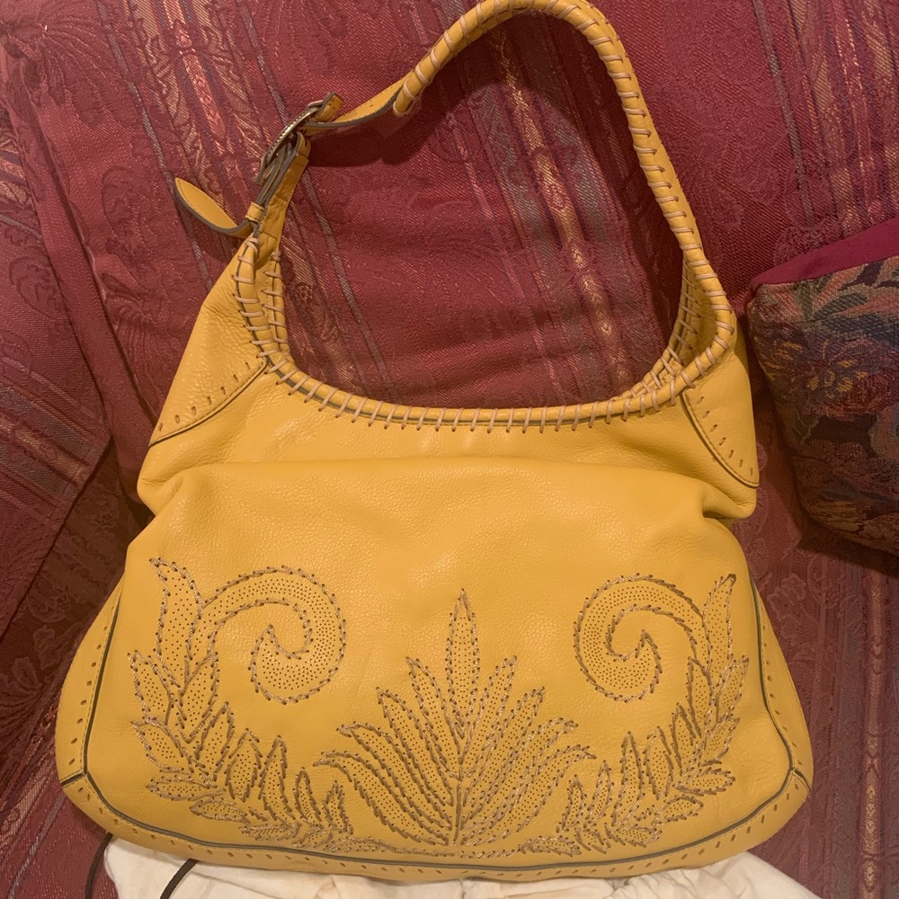 Cole Haan Zip Hobo Mustard
